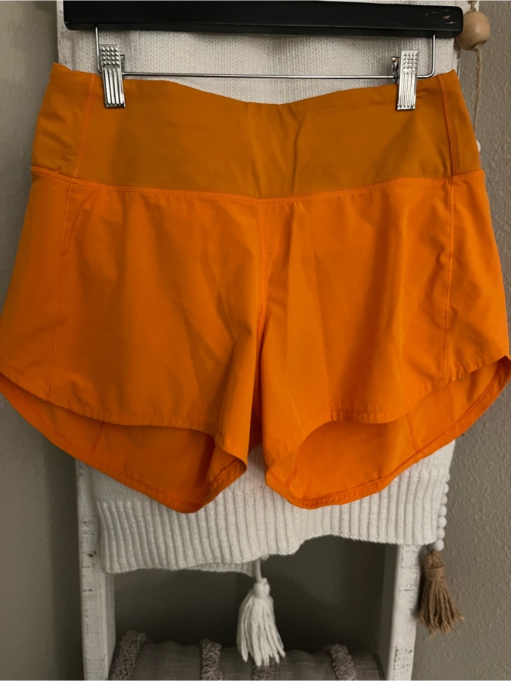 lululemon athletica Orange High-Waist Athletic Shorts